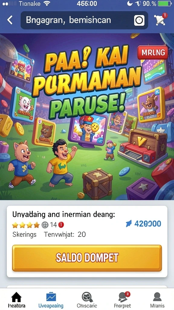 Tampilan utama aplikasi dengan navigasi sederhana.