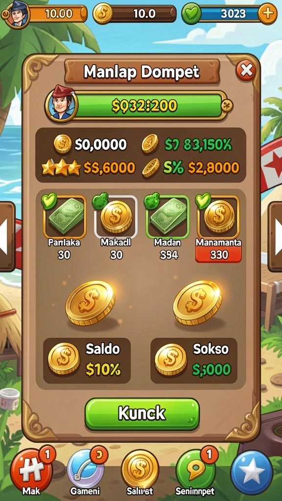 Screenshot yang menunjukkan mode permainan seru dan menantang di 77SINGA.