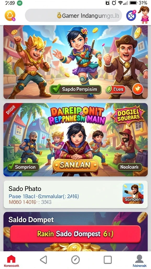 Beragam pilihan permainan yang menghibur.