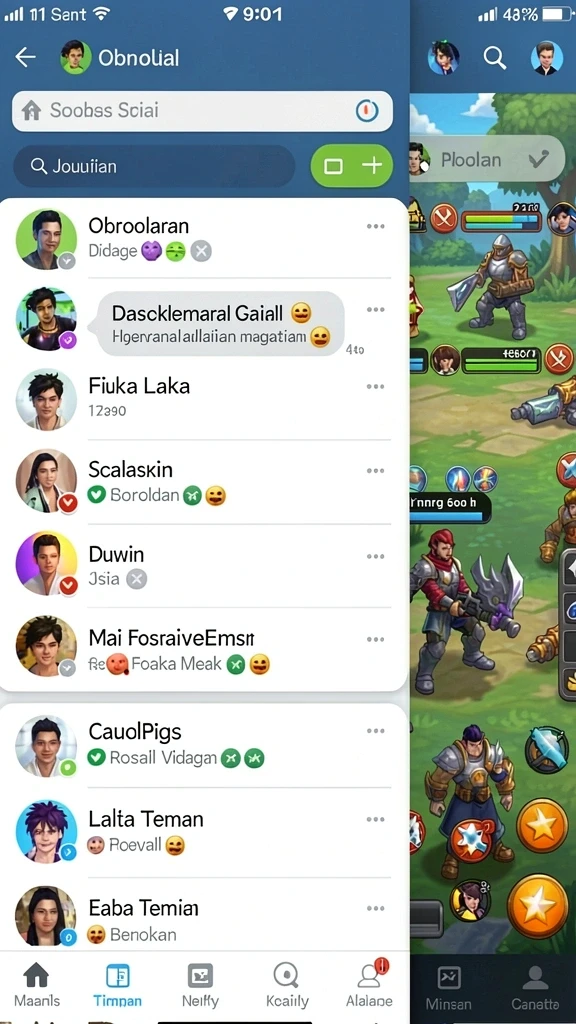 Karakter karakter imut siap untuk berpetualang.