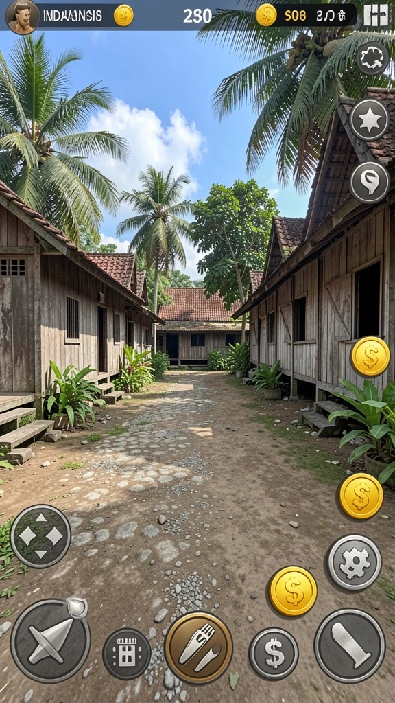Tampilan awal permainan yang menarik dan khas.