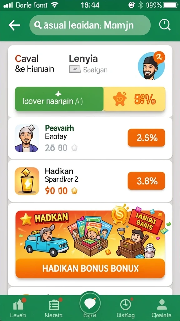 Tangkapan layar dari permainan slot yang populer.