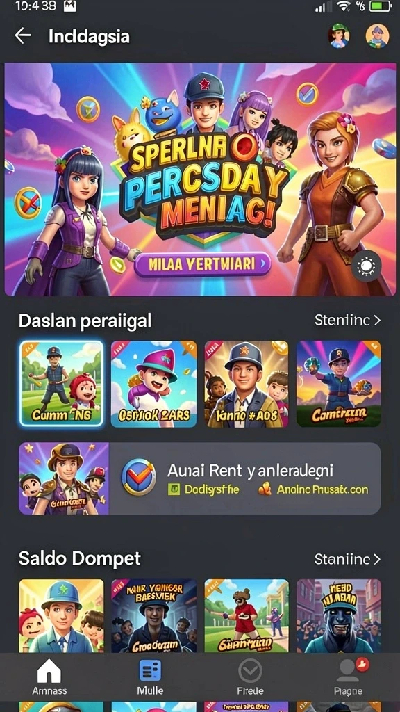 Kustomisasi karakter Anda dengan berbagai pilihan menarik.