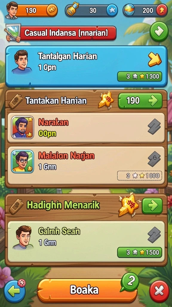 Karakter dengan desain unik dan menarik.