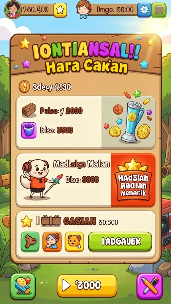 Tantangan menarik dan level yang terus meningkat.