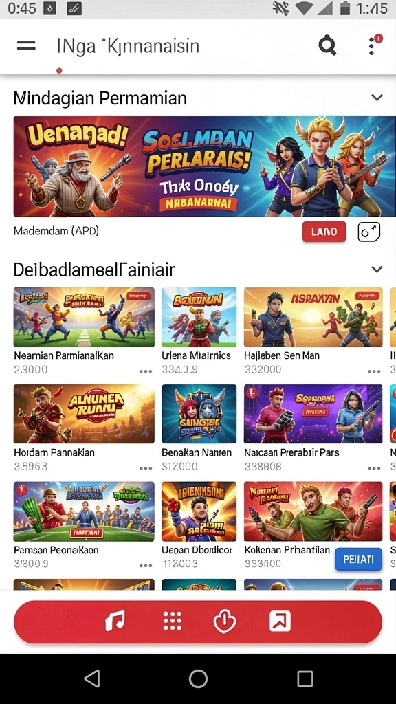 Leaderboard yang menunjukkan peringkat pemain.