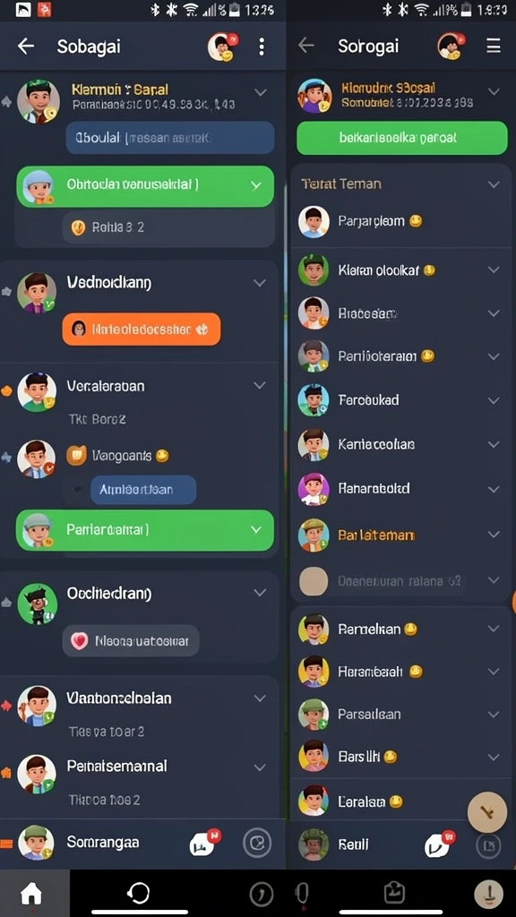 Screeshot ini menunjukkan salah satu level yang penuh warna.