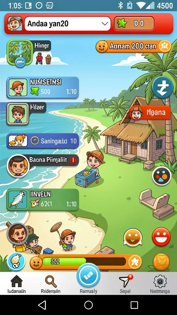 Salah satu level menantang dengan tantangan seru.