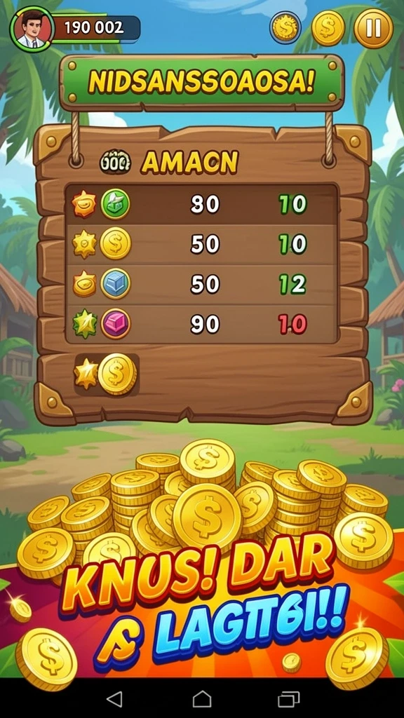 Screenshot ini memperlihatkan variasi level yang menarik.