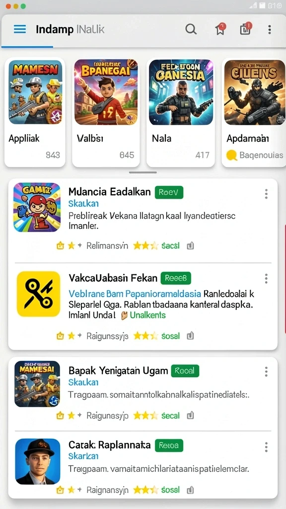 Tampilan awal yang menarik dan intuitif.