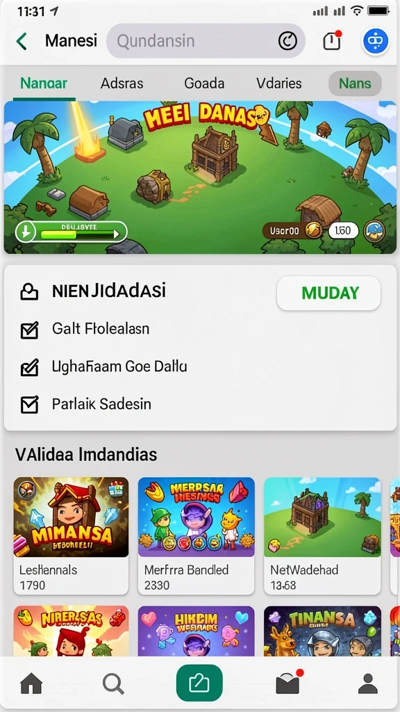 Halaman taruhan yang mudah dinavigasi.