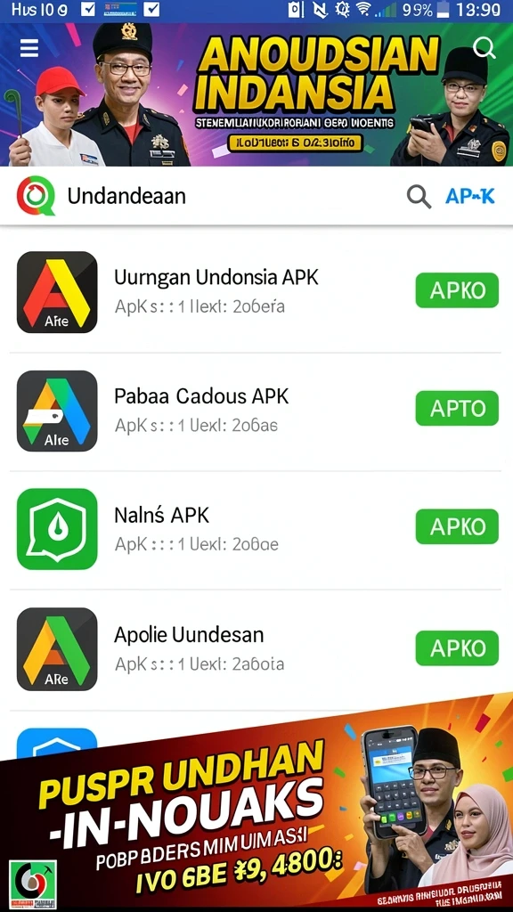 Tampilan utama yang menarik dan penuh warna.