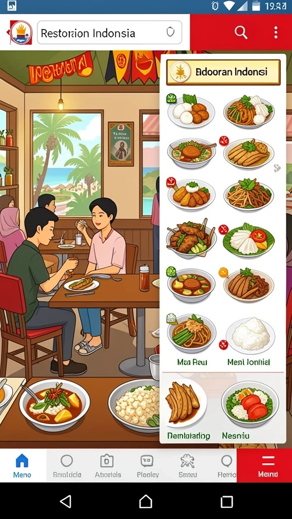 Tampilan antarmuka pengguna yang menarik.