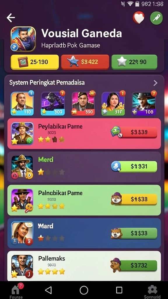 Fitur interaksi sosial yang membuat permainan lebih seru.